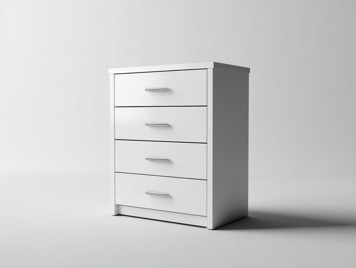 Commode - Bois - 70x40x90 cm - Blanc - Moderne
