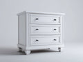 Commode - Bois - 90x45x85 cm - Blanc - Classique
