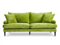 Canapé 2 places - velours côtelé - 190x88x85 cm - vert anis - style contemporain