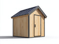 Abri de jardin - Bois - 175x145x220 cm - Bois naturel-Anthracite - Moderne