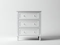 Commode - Bois - 86 x 42 x 92 cm - Blanc - Style classique