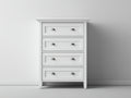 Commode - Bois - 70x40x90 cm - Blanc - Classique