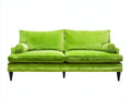 Canapé 2 places - velours côtelé - 180x85x82 cm - vert anis - style moderne